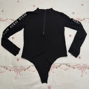 Guess Black Long Sleeve Bodysuit Size XL NWOT